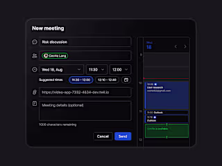 Meeting Scheduler UI – Built with Shadcn/UI