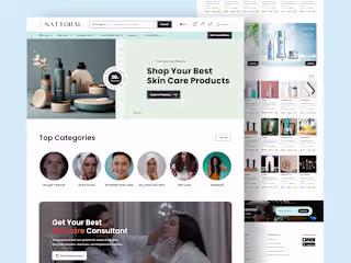 Ecommerce Website Landing Page UI Design, UIUX Design
