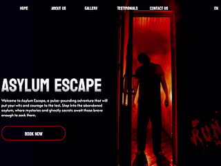 Asylum Escape: Website Landing Page