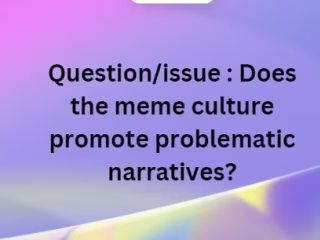 Does the meme culture promote problematic narratives?