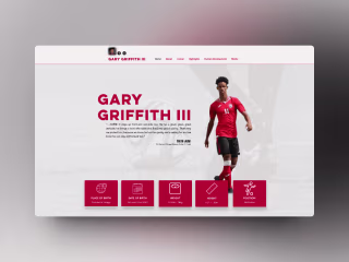 Pro Soccer Player Personal Website - Gary Griffith III