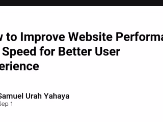 How to Improve Website Performance and Speed for Better User Ex…