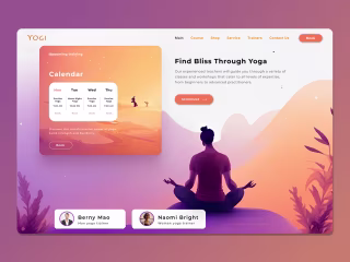 Yoga website design UX/UI | YOGI