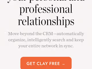 Clay - Be more thoughtful with the people in your network.