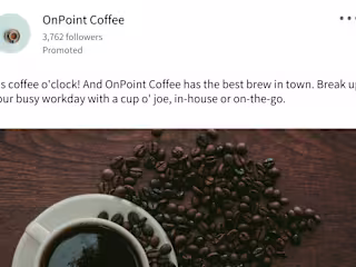 OnPoint Coffee Social Media Marketing Campaign