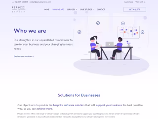 Peruzzi Services website on Behance