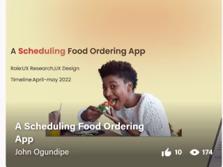 Food scheduling ordering app