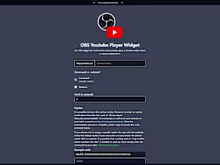 OBS Youtube Player Widget