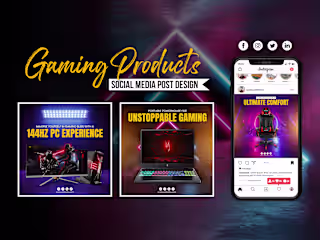 Gaming Products Social Media Post Design