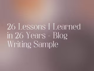 "Listicle" Blog Post Writing Sample