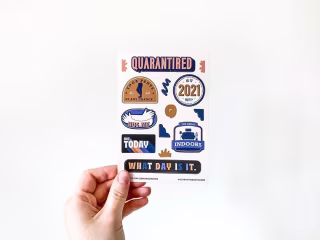 Quarantired Stickers