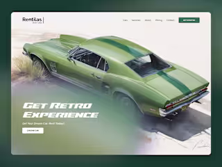 Rentilas - Car Rental Concept - Hero section (Freebie)