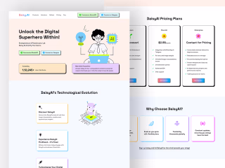 🌼 AI company design - Landing page website 🌼 