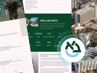 Brochure website design and build - British Friends of Bar-Ilan