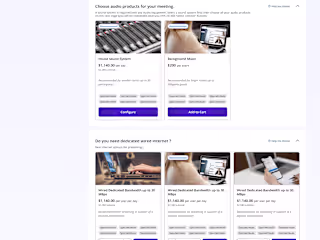 Product Recommendations Engine for B2B A/V Event Management