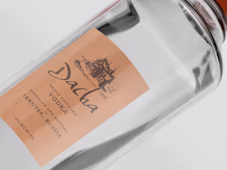 Dacha Vodka Label Design for Music Video