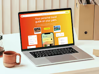 City on Palm AI Travel App Landing & Brand Identity