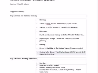 Itinerary Creation