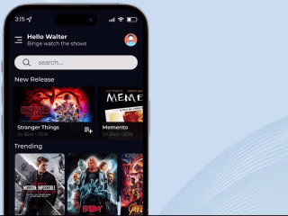 Movie Streaming App Home Screen