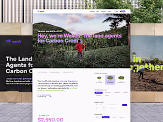 Wavelr Carbon Credit Brand, Platform & Website
