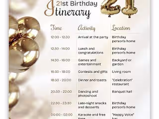 Birthday Programme