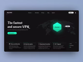 ALLVPN | Landing Page | Behance