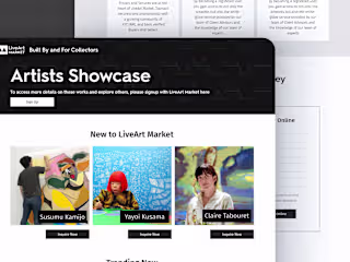 Landing Page Development for Digital Art Market