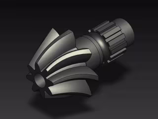 3D Model Of A Helical Bevel Gear | SolidWorks