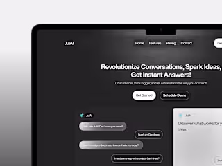 JulAI: AI Chatbot Landing Page UI