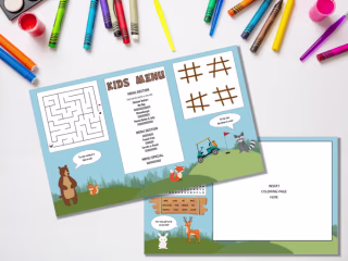 Editabledes2021: unique and fun kids menu starting $15