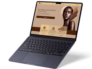 Beauty Products Website Landing Page