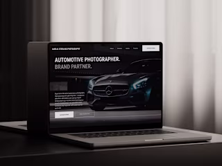 Bold Luxury Automotive Photography One-Page Web Design Concept