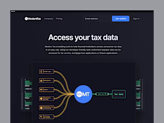 ModernTax — Web Design for a Tax Record Verification Platform
