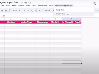 Instagram Post Data Import Tool for Google Sheets Automation