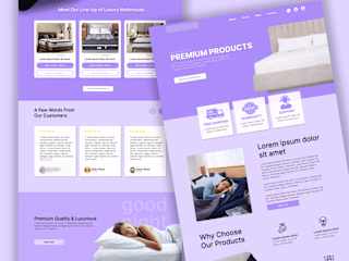 Mattress Website Design in Figma | Purple Theme