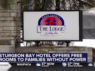 Sturgeon Bay hotel opens its rooms for families without power