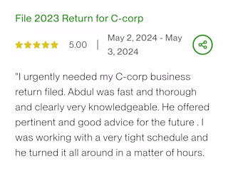 File 2023 Return for C-corp