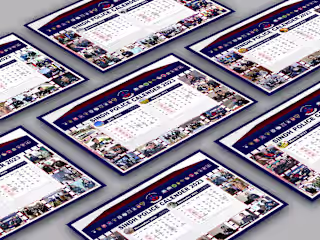 Desk calendar design for a Police department