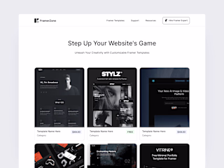 Website in Framer - Framer Templates Store