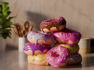 The Sweet Render: Crafting a 3D Doughnut