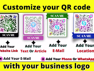 I will design a customized QR code with your business logo