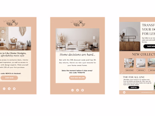 Email Content Writing and Design for Home Furniture Store
