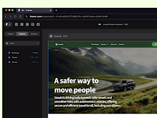 Vasuki - Autonomous Driving - Framer Design & Development