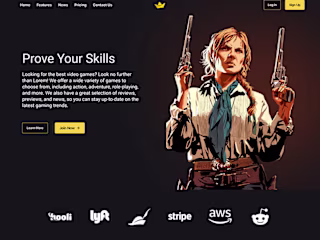 Landing Page for Gaming Site | Behance