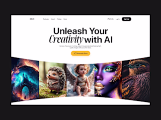 AI image Generation Landing Page