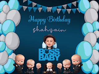Birthday stage backdrop design