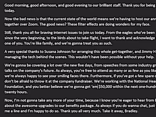 Corporate Speech Sample