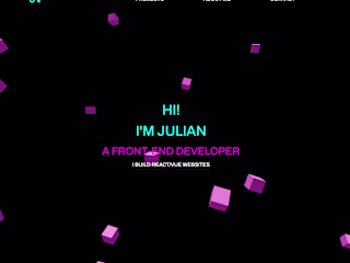 Portfolio with 3D animations