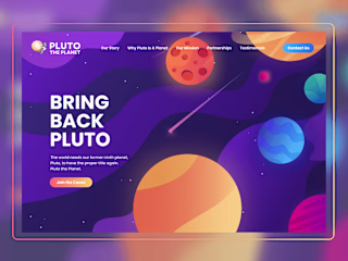 Bring Back Pluto | Landing Page Design