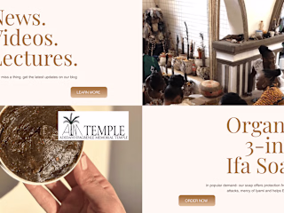 Creative Wix Web Designing Project for AIM Temple